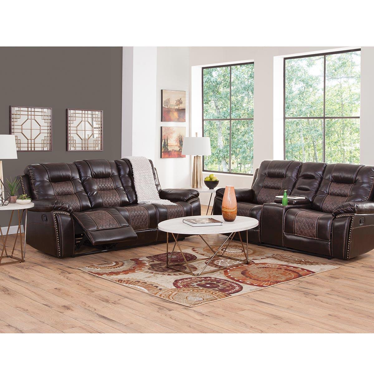 RE L'AMOUR ブラック スパッツ MS Rent to Own Amalfi Commodore USB Reclining Sofa, Console Loveseat
