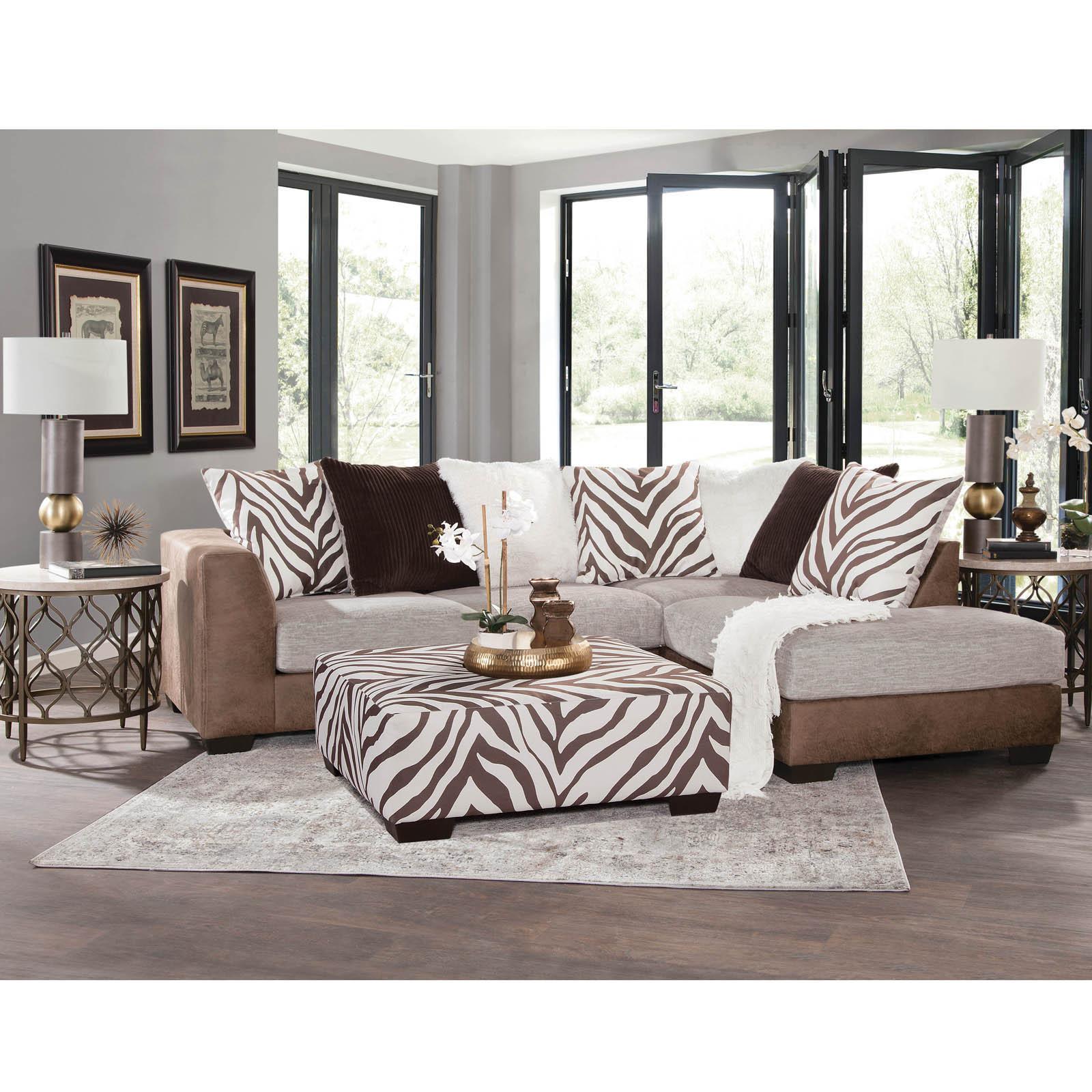 Rent to Own Woodhaven Simba 9 - Piece Living Room Set with Ottoman