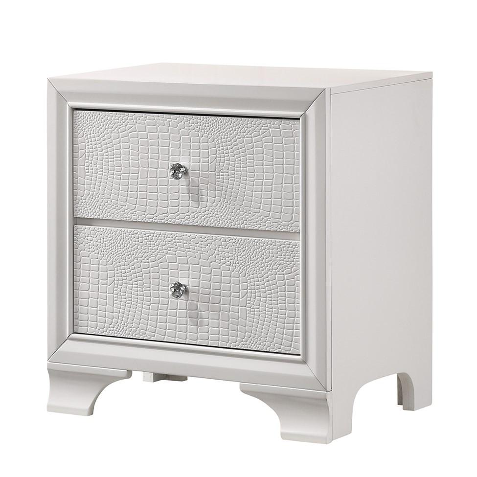 Rent to Own Crown Mark Full Lyssa Bed - Frost w/Chest, Dresser