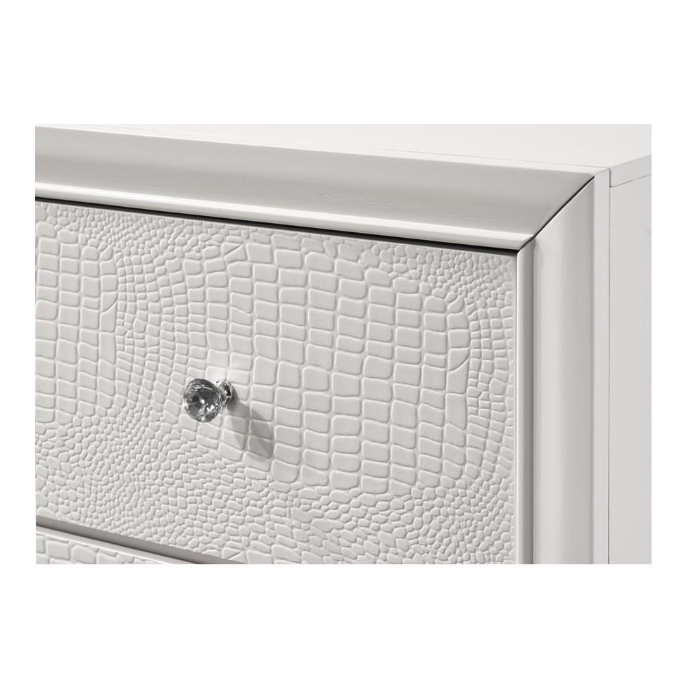 Rent to Own Crown Mark Full Lyssa Bed - Frost w/Chest, Dresser