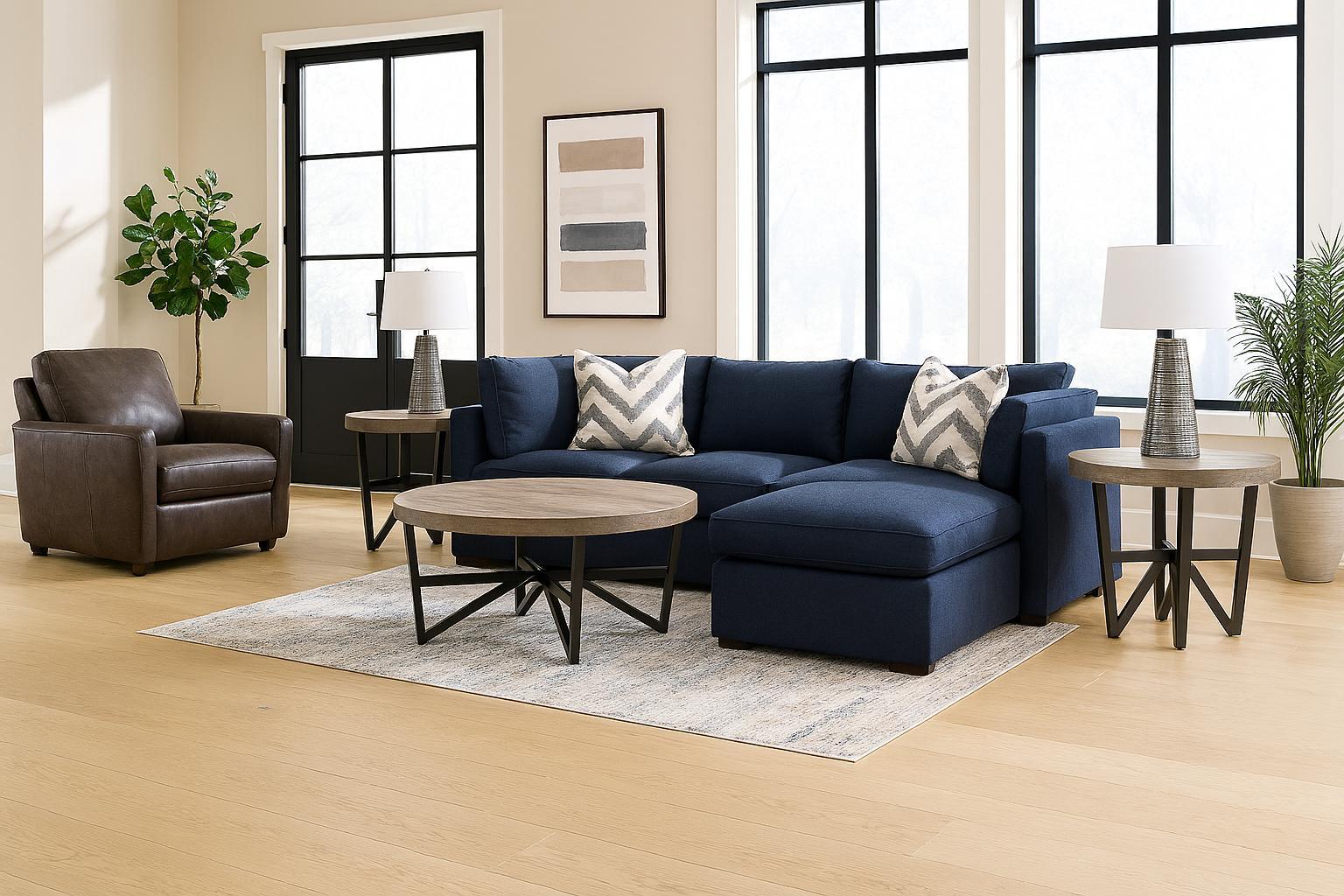 Rent to Own Woodhaven Woodhaven Indie Sofa & Swivel Chair at
