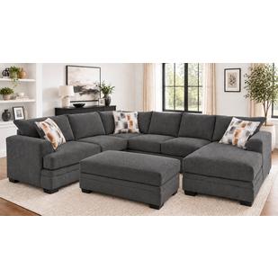 Rent to Own Woodhaven Kendall 3-Piece Sectional w/ Ottoman at