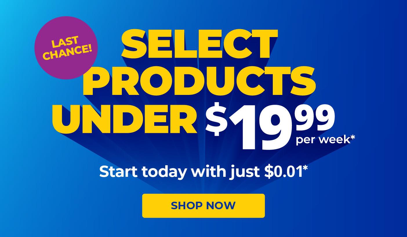 Select products under $19.99/week. Product exclusions and other restrictions apply.