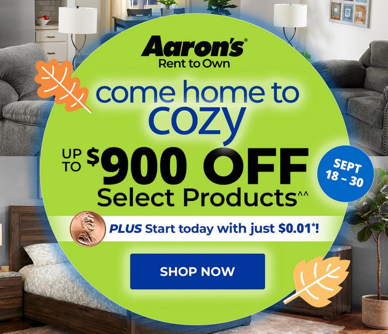 Save on fall essentials at Aaron's
