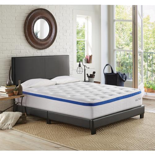12" Tight Top Firm Queen Hybrid Mattress in a Box with Foundation